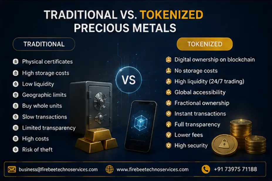 Traditional vs tokenized precious metals